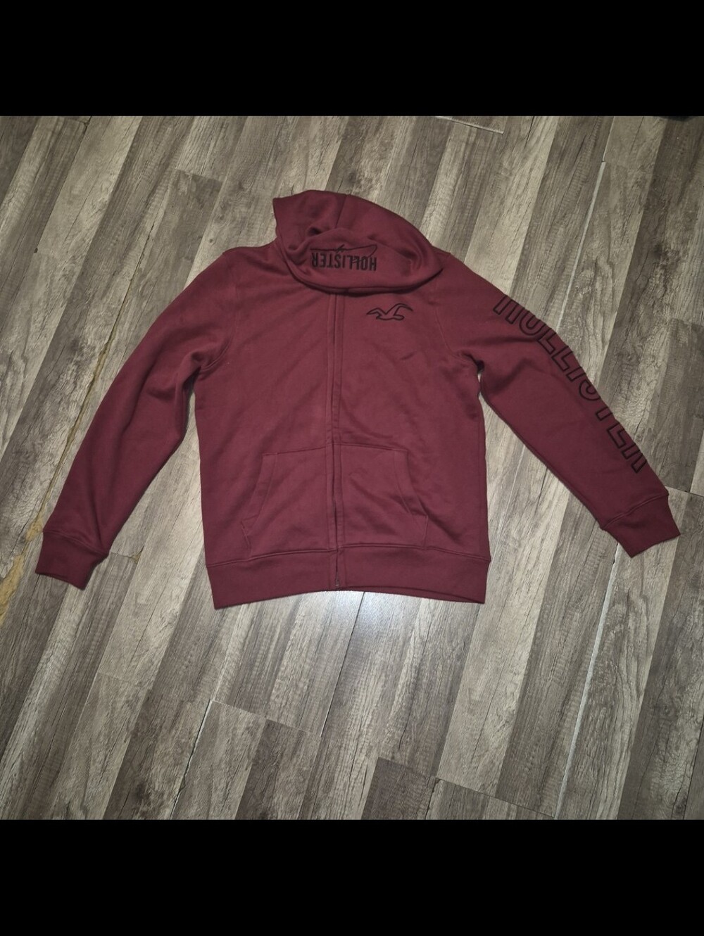 Hollister Kids Maroon Zip-Up Hoodie Jacket